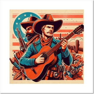 Cowboy Serenade Posters and Art